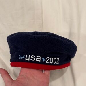 Roots Red and Navy Beret